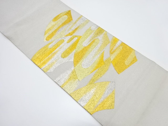 アンティーク　綴れ　地紙にヱ霞模様織り出し袋帯（材料）